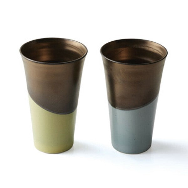 Mino ware Hannari Wave Light Pair Cup Gift Set