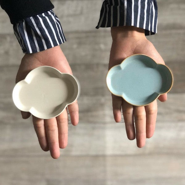 Mino ware Hannari Cloud-shaped Small Plate Gift Set