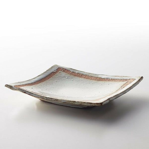 Japanese/Shigaraki ware Hannari Shigaraki 5-color Square Plate Gift Set (5pcs)