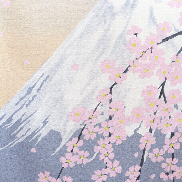Hand-Sewn Noren N Fujizakura Japanese Pattern Privacy Curtain Japanese Style (85x150cm)