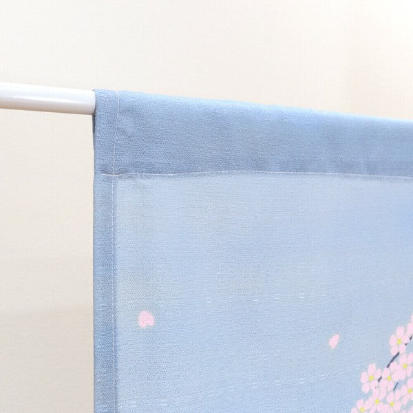 Hand-Sewn Noren N Fujizakura Japanese Pattern Privacy Curtain Japanese Style (85x150cm)