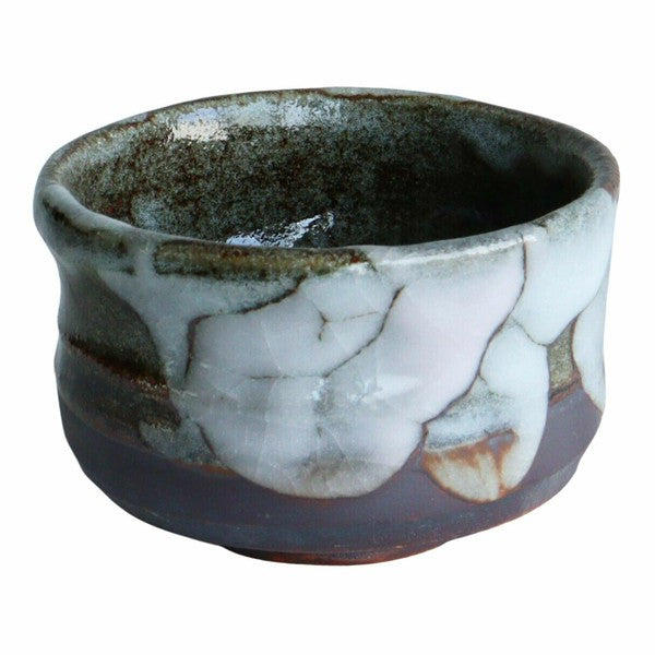 Shino Matcha Bowl for Outdoor Tea Ceremony, Red and White