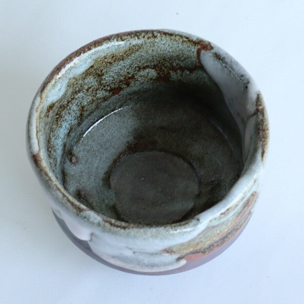 Shino Matcha Bowl for Outdoor Tea Ceremony, Red and White