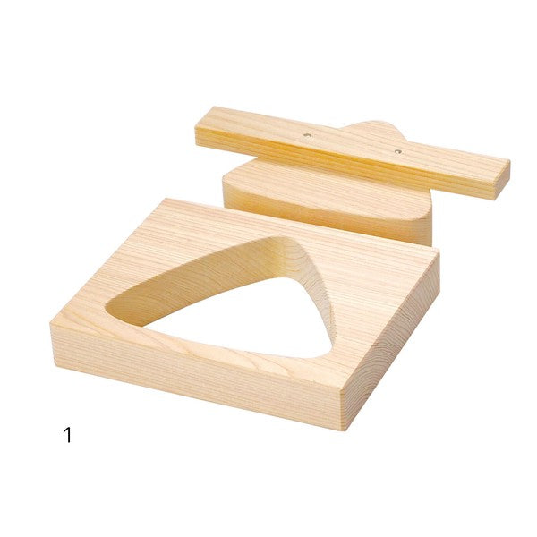Cypress Rice Ball Cutter with Presser Extra Large 2 Holes, Large Hole