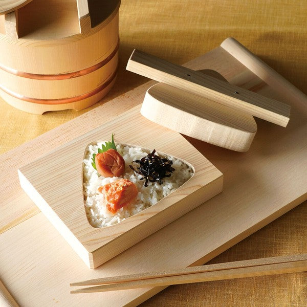 Cypress Rice Ball Cutter with Presser Extra Large 2 Holes, Large Hole