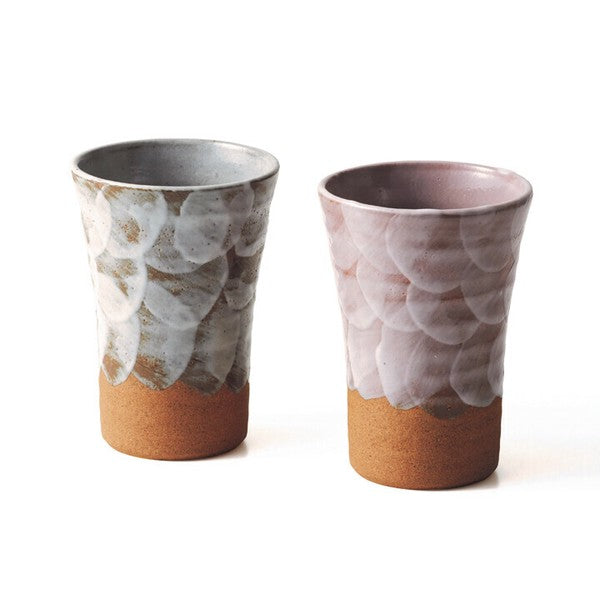 Mino Ware Hannari Petal Cup Pair Gift Set (2pcs)
