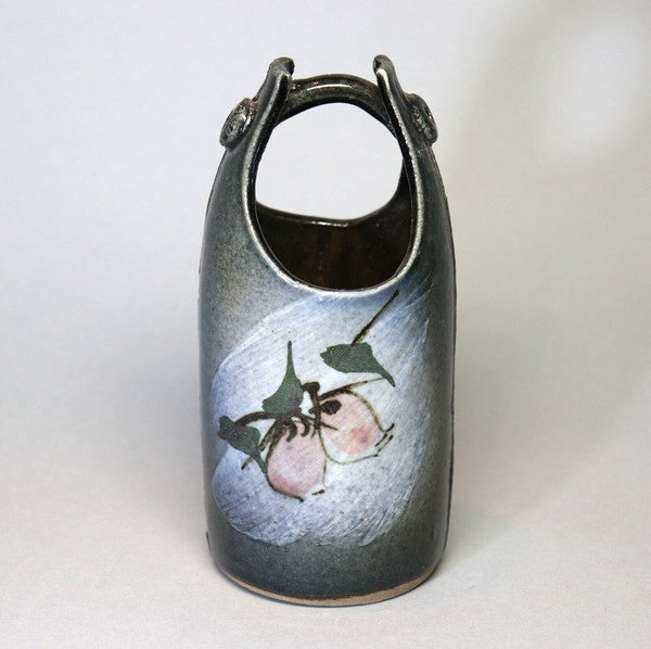 Mashiko Pottery Hand Bucket Vase - Firefly