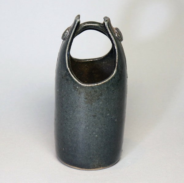Mashiko Pottery Hand Bucket Vase - Firefly