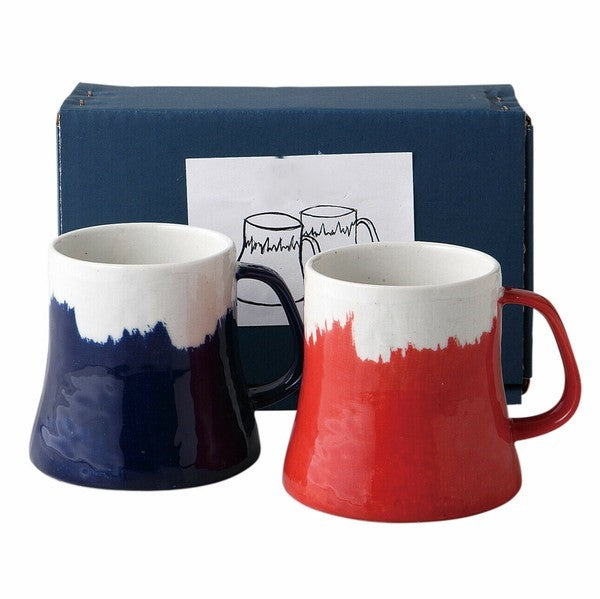Mountain Fuji Pair of Mugs Gift Set
