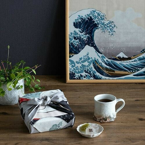Furoshiki Cloth Ukiyo-e Fuji Behind the Waves White Waves Katsushika Hokusai 48x48cm