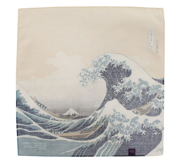 Furoshiki Cloth Ukiyo-e Fuji Behind the Waves White Waves Katsushika Hokusai 48x48cm