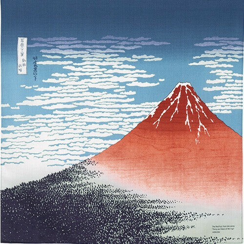 Furoshiki Ukiyo-e Red Fuji Fine Wind Clear Weather Katsushika Hokusai 48x48cm