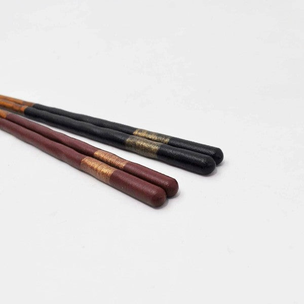 Nishiki Goi Yugetsu Couple Chopsticks and Rest Set Kawai in Paulownia Box