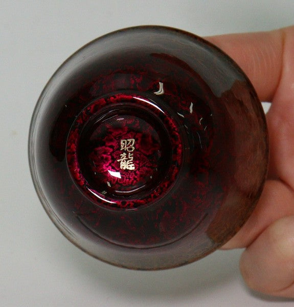 Showryu Tenmoku Gold and Red Tea Set