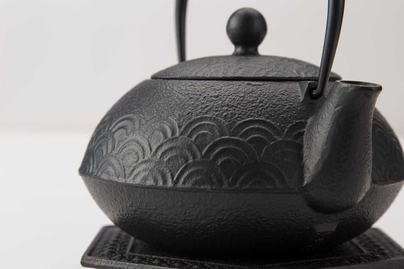 Teapot 5 type kyusu set with blue sea wave