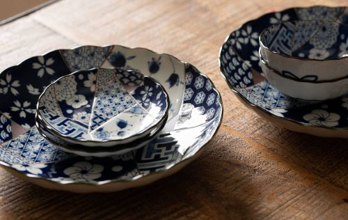 Yuzen small plates Set (4pcs)