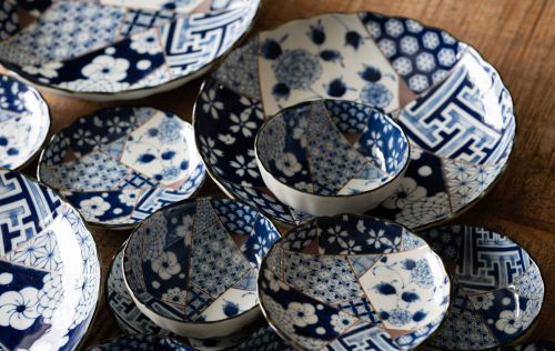 Yuzen small plates Set (4pcs)