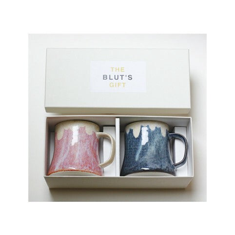 Japanese Style Fuji Mug Pair Gift Set