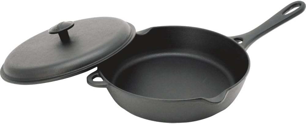 Iwachu 24cm Frying Pan with Lid, Black Finish, IH Compatible, Nambu Ironware