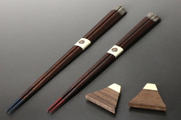 Couple Chopsticks Mount Fuji with Chopstick Rest