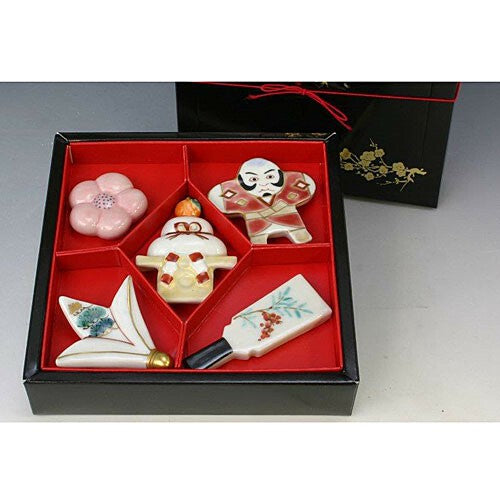 Kyoto Ware/Kiyomizu Ware Kyoto New Year Chopstick Rest Set