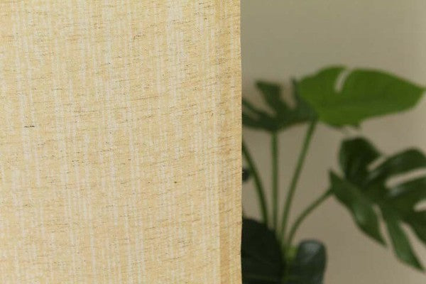 Standard Curtain Enso Good Luck Charm Japanese Style Linen Blend Beige (85x150cm)