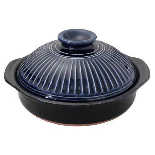 Chrysanthemum Lapis Lazuli Glaze Ceramic-Coated IH Earthenware Pot