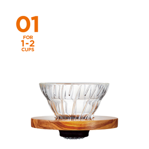 V60 Transparent Dripper Olive Wood 01
