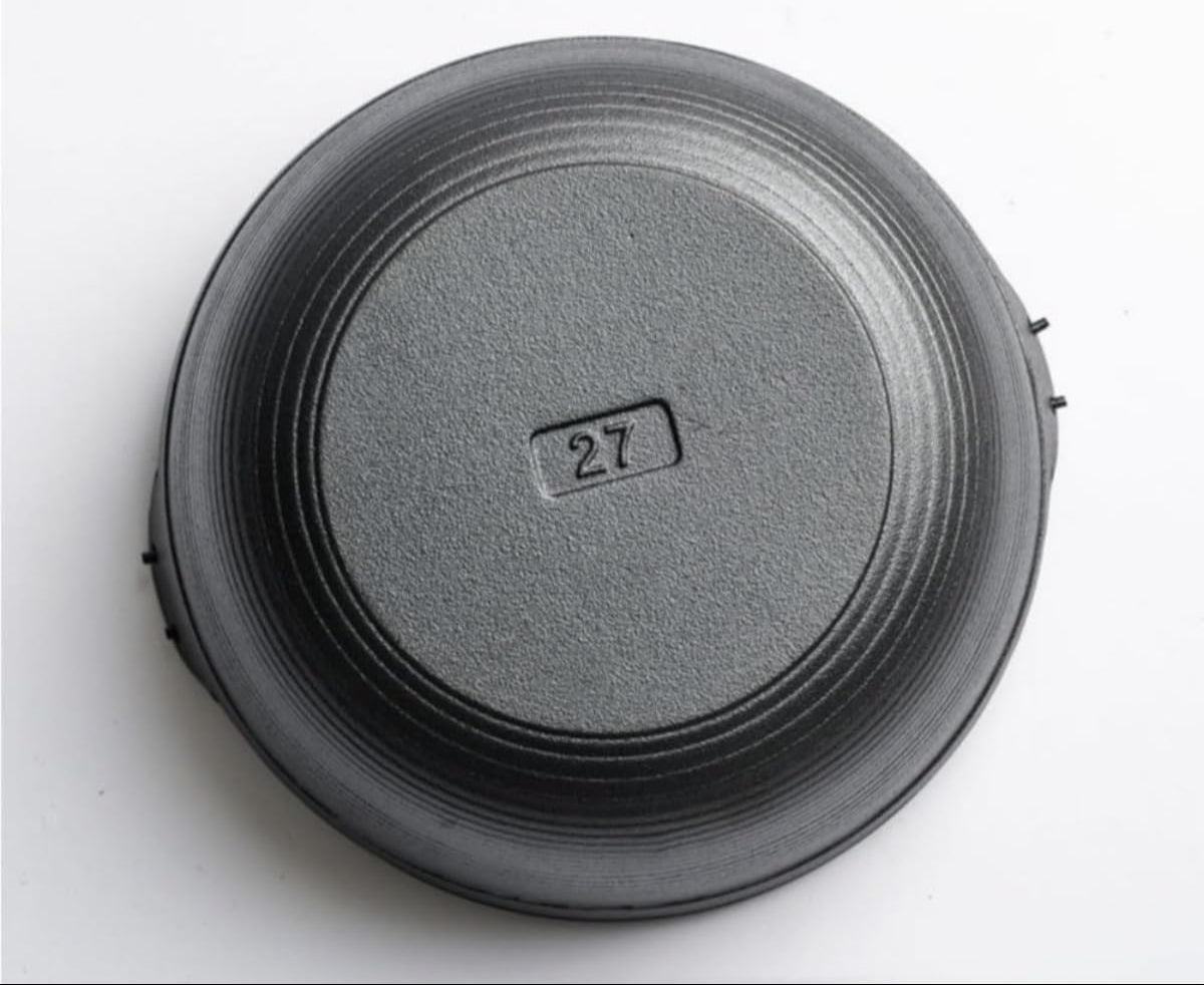 Nambu Ironware Round Iron Pot with Glass and Wooden Lids, Non-Stick, Thick