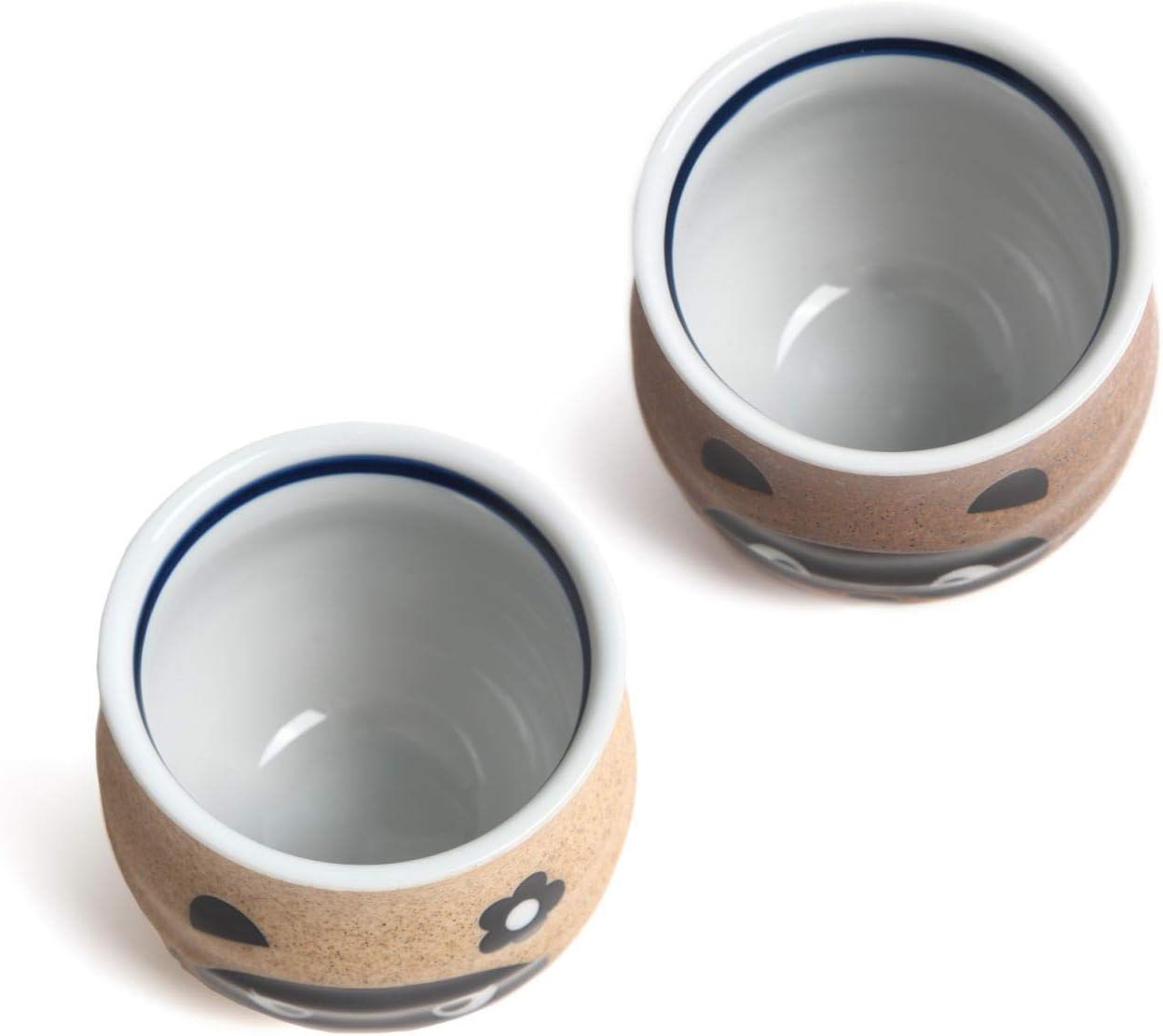 Fukubeya Mino Ware Raccoon Pair Tea Cup Set, 10.1 fl oz (300 ml)