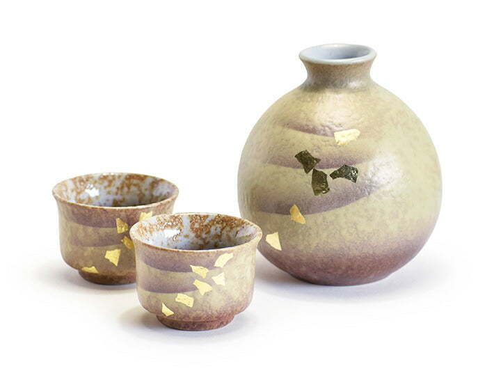 Kutani Gold Leaf Sake Set