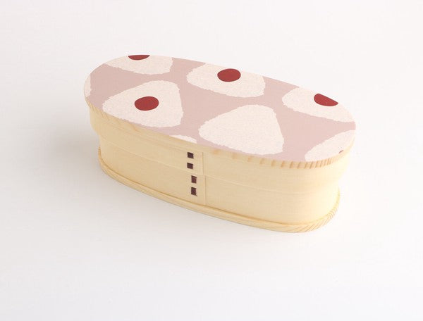 Bento box with rice balls and pickled plums 4 sizes