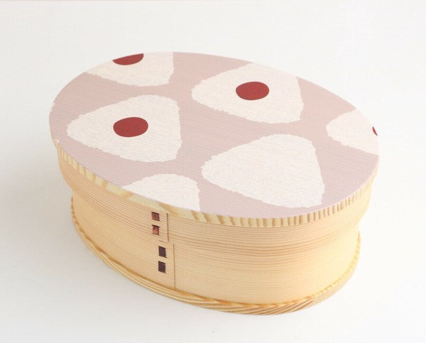 Bento box with rice balls and pickled plums 4 sizes