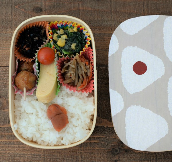 Bento box with rice balls and pickled plums 4 sizes