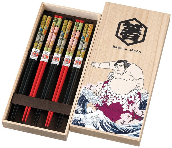Sumo wrestler paulownia box 5 pieces