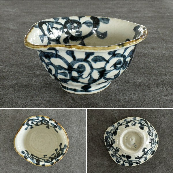 Hand-Painted Octopus Arabesque Bowl Made in Japan