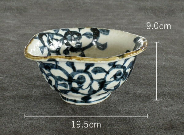 Hand-Painted Octopus Arabesque Bowl Made in Japan