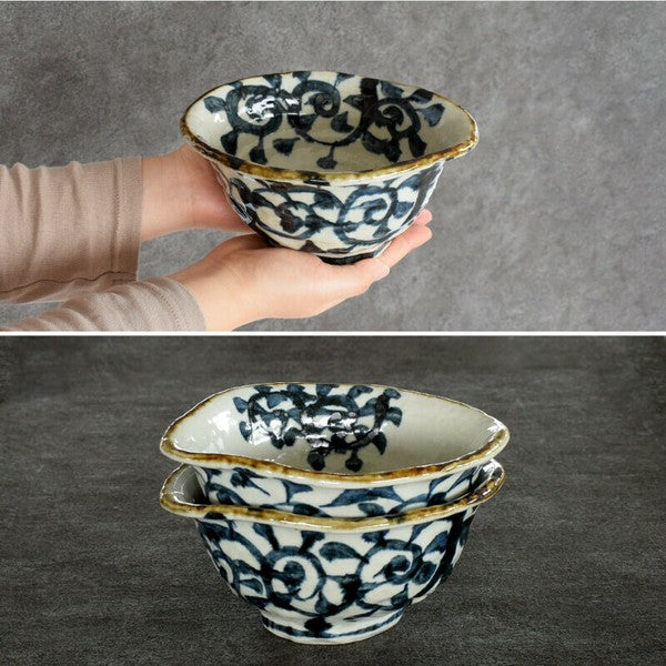 Hand-Painted Octopus Arabesque Bowl Made in Japan