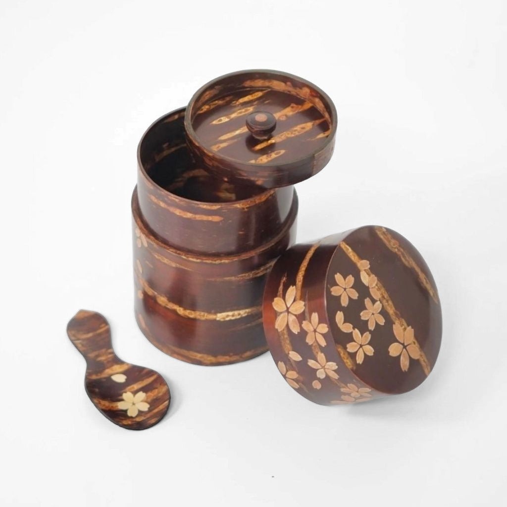 Cherry wood Chazutsu gift set