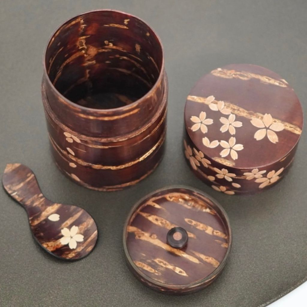 Cherry wood Chazutsu gift set