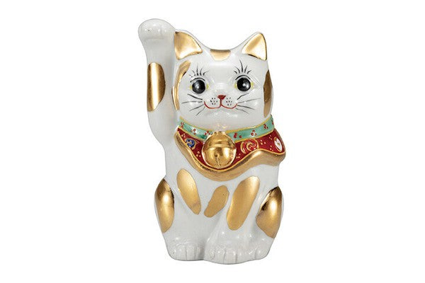 Kutani ware Manekineko Cat Gold Buchi