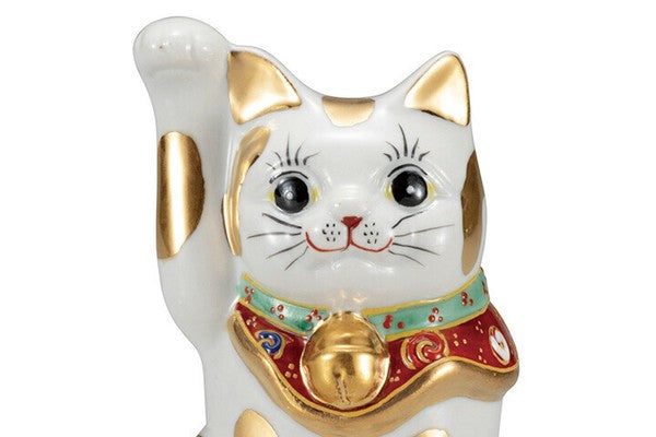Kutani ware Manekineko Cat Gold Buchi