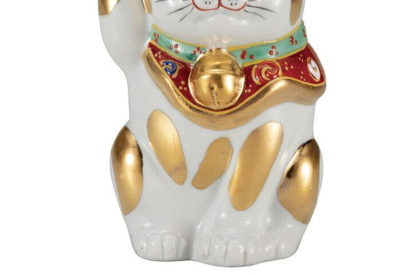 Kutani ware Manekineko Cat Gold Buchi
