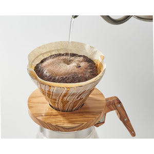 V60 Transparent Dripper Olive Wood 01