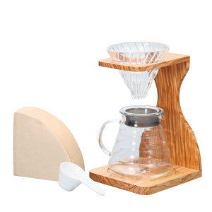 V60 Olive Wood Stand Set