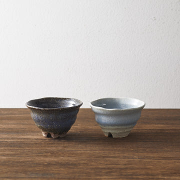 Flat bowl with two colors