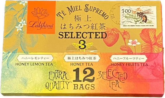 Premium Honey Tea Selected 3 Letter Packaging (12 Bags)